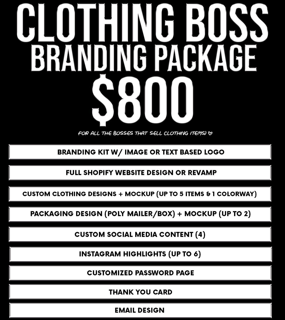 Clothing Boss Branding Package