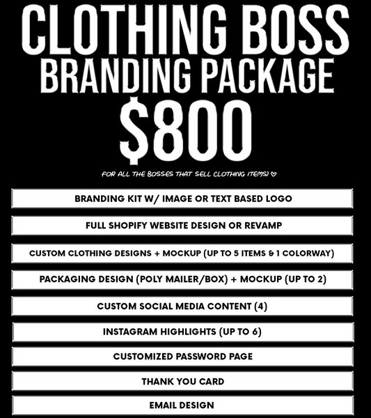 Clothing Boss Branding Package