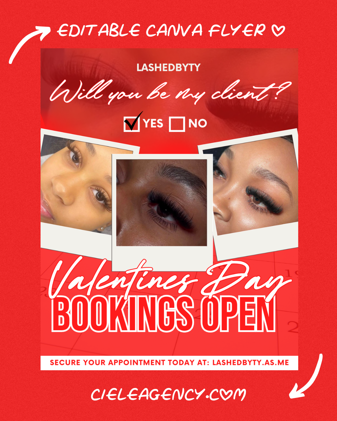 Valentines Day Flyer Editable Template 2